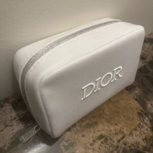 Dior Pouch White and silver in box